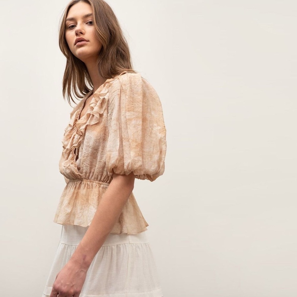 Moon River Brown twist‎ blouse